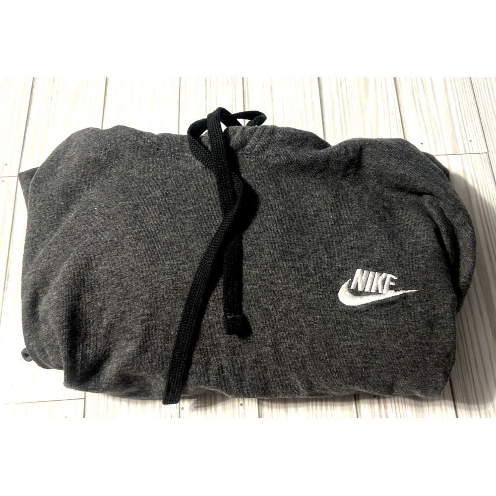 Nike Hoodie Medium‎ Grey Heather Lightweight Long Sleeve Embroidered Logo
